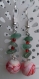 Glass bead and jade chip earrings 