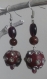 Unusual glitzy, lightweight earrings in shades of brown, hand-made, new and inexpensive