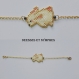 Bracelet doré, lapin en perles miyuki - collection déesses et nymphes