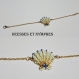 Bracelet doré, coquillage en perles miyuki - collection déesses et nymphes
