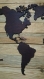 Carte du monde en bois