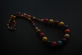 Collier de perles en bois / multicolore (réf : 9006)