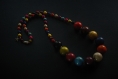 Sautoir de perles en bois / multicolore (réf : 9088)