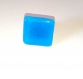 Bague bleu caraibien en verre bleu turquoise fusing glass