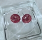 Boucles d'oreilles puces rose en verre fondu