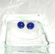 Boucles d'oreilles puces bleu cyan en verre fondu