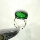 Bague en verre  vert fusing glass