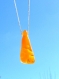 Bulles pendentif en verre orange fusing glass