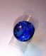 Bague en verre bleu dichroique fusing glass