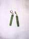 Boucles d'oreilles aventurine vert verre  fusing glass