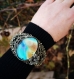 Bracelet vintage verre cristaux 