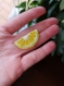 Citron agrume orange broche verre 