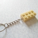 Porte-clés brique de lego beige 