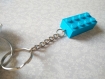 Porte-clés brique de lego bleu clair 