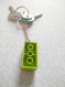 Porte-clés brique de lego vert clair 