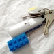 Porte-clés brique lego bleu 