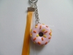 Porte-clés donut rose 