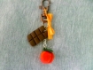 Porte-clés abricot chocolat 