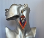 Unique,nouvelle collection, boucles d'oreilles ethnique amérindienne navajo inédit tissée en perles miyuki 