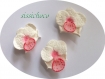 Perles orchidées blanche en porcelaine froide (lot de 3) * 
