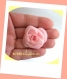 Perles fleurs roses en porcelaine froide( lot de 3)* crÉateur 