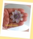 Perles fleurs violine en porcelaine froide( lot de 2)createur