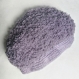 Bonnet bébé forme béret mauve en laine douce taille 3/6 mois - tricot 