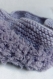 Bonnet bébé forme béret mauve en laine douce taille 3/6 mois - tricot 