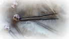 5 pics à chignon avec perle en porcelaine motif fleurs violettes - spécial mariage 