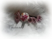 Pince clip en fil aluminium rose pastel avec une perle bois motif éléphant 
