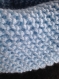 Snood enfant 3 à 8 ans bleu ciel tricoter en laine 