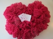 Echarpe tricotée avec laine rico design loopy pompon, rose fushia 