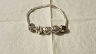 Bracelet perle murano lettre "m" ancien 