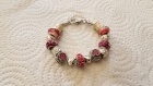 Bracelet perle murano rapsberry 