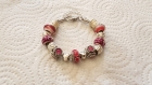 Bracelet perle murano rapsberry 