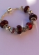 Bracelet perle murano red passion argent 925 