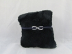 Bracelet " infini, suédine bleu marine ", avec tour de poignet réglable - ref bs021 