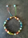 Bracelet macramé arc-en-ciel et perles de murano - ref bm002 