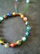 Bracelet macramé arc-en-ciel et perles de murano - ref bm002 