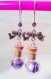 Boucles d'oreilles "cœurs violets & fiole bulle" 