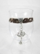 Bracelet froufrou, couleur chocolat, " grande clef", avec tour de poignet réglable - ref bl011 