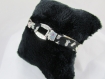 Bracelet " liberty froufrou noir et connecteur trybal ", avec tour de poignet réglable - ref bl020 