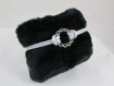 Bracelet cordon coton ciré gris " tresse ronde ", avec tour de poignet réglable 