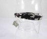 Bracelet froufrou, couleur noir, " fleur ", avec tour de poignet réglable - ref bl026 