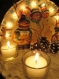 Arc lumineux avec porte bougies "bonshommes de neige" 