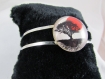 Bracelet rigide "arbre noir & rouge" - taille unique ref bv003 