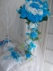 Bouquet de mariée turquoise artificiel 