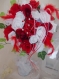 Bouquet mariée artificiel rouge amour 