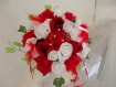Bouquet mariée artificiel rouge amour 