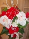 Bouquet mariée rouge et blanc orchidées 